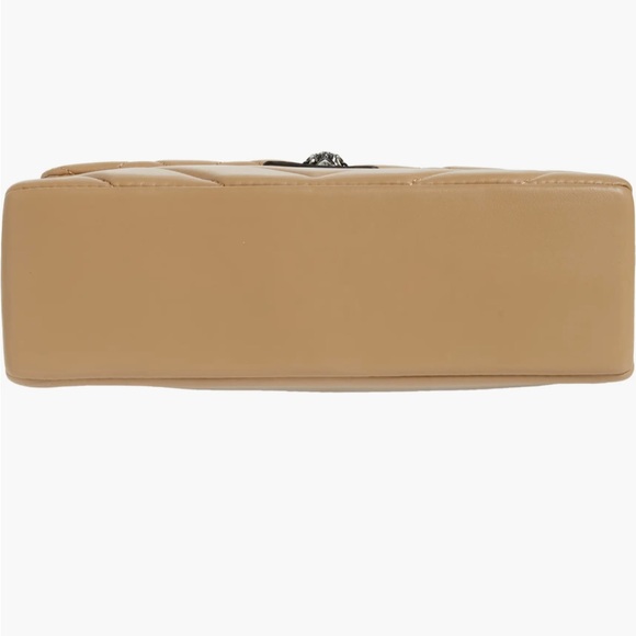 NEW Kurt Geiger Kensington X Quilted Leather Shoulder Bag tan - Picture 2 of 15